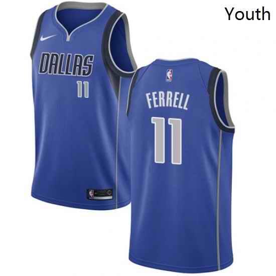 Youth Nike Dallas Mavericks 11 Yogi Ferrell Swingman Royal Blue Road NBA Jersey Icon Edition